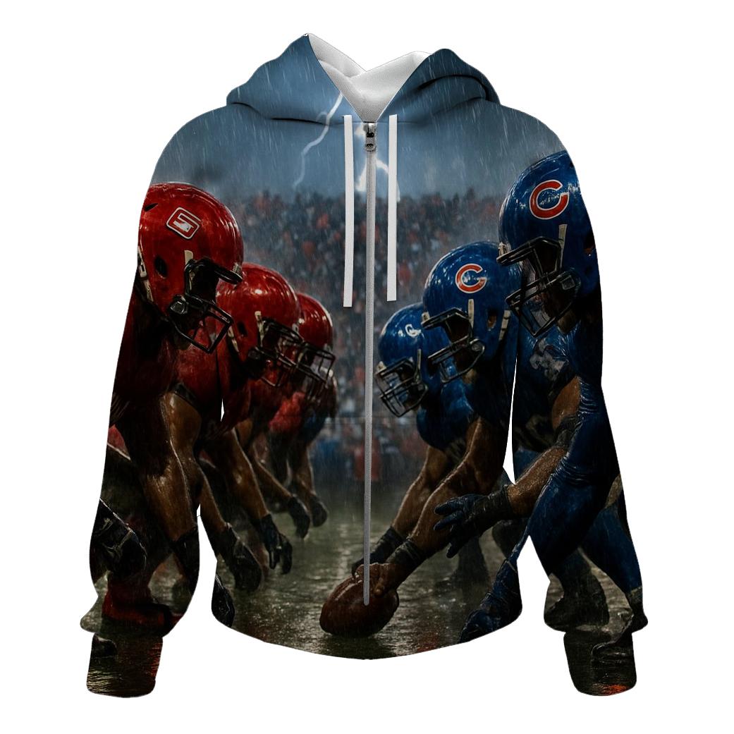 Overtime Clash In The Rain Curtain graphic hoodies