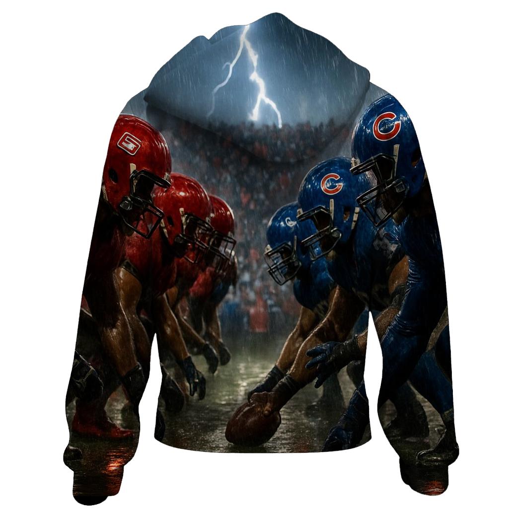 Overtime Clash In The Rain Curtain graphic hoodies