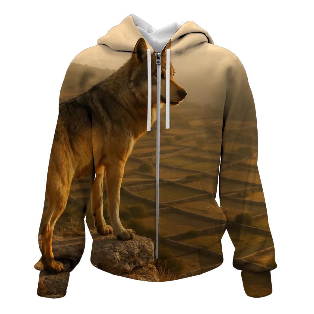 Shepherds Perch Wolf Above Pasture premium hoodies
