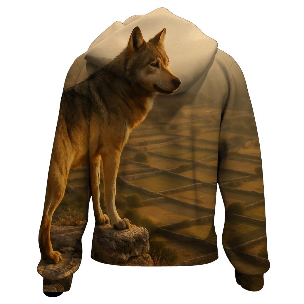 Shepherds Perch Wolf Above Pasture premium hoodies