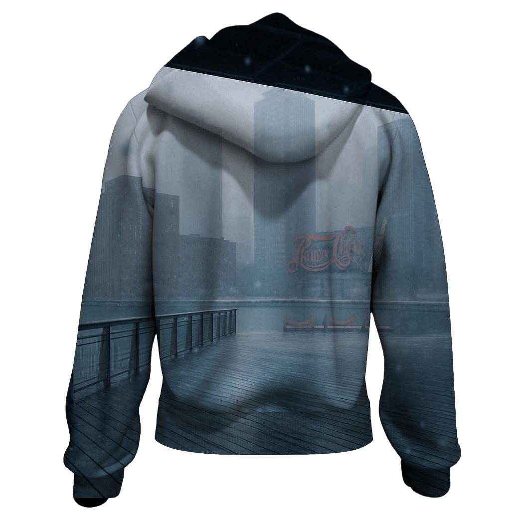 Snowfall Over East River And Long Island City Skyline hoodie styles