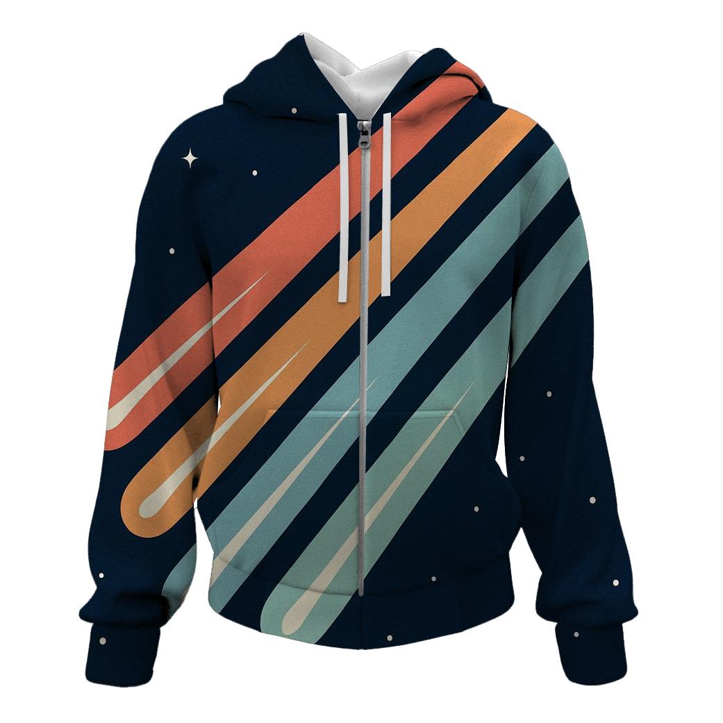 Comet Trail Fan Array graphic hoodies
