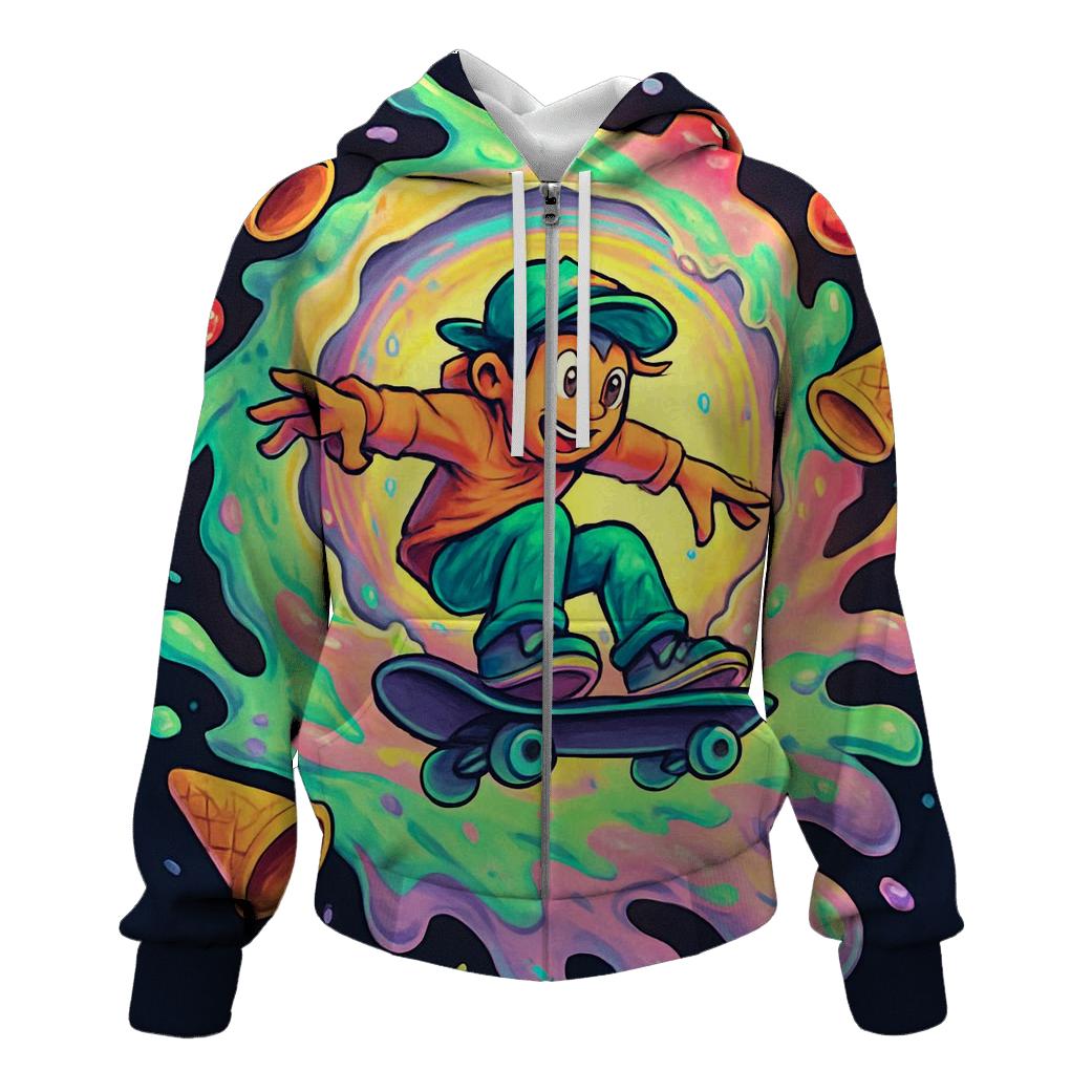 Ice Cream Dimension Portal printed hoodies