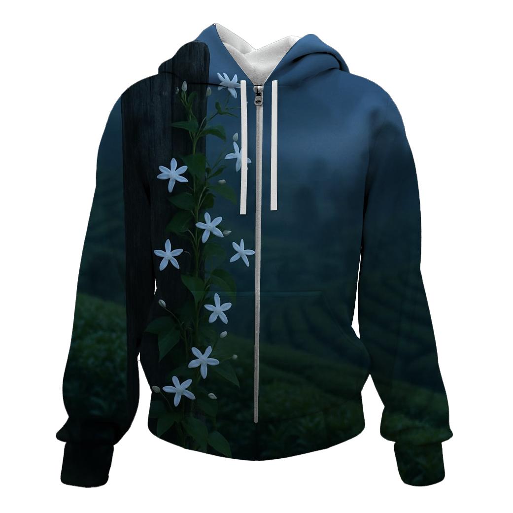 Tea Plantation Jasmine At Dusk premium hoodies