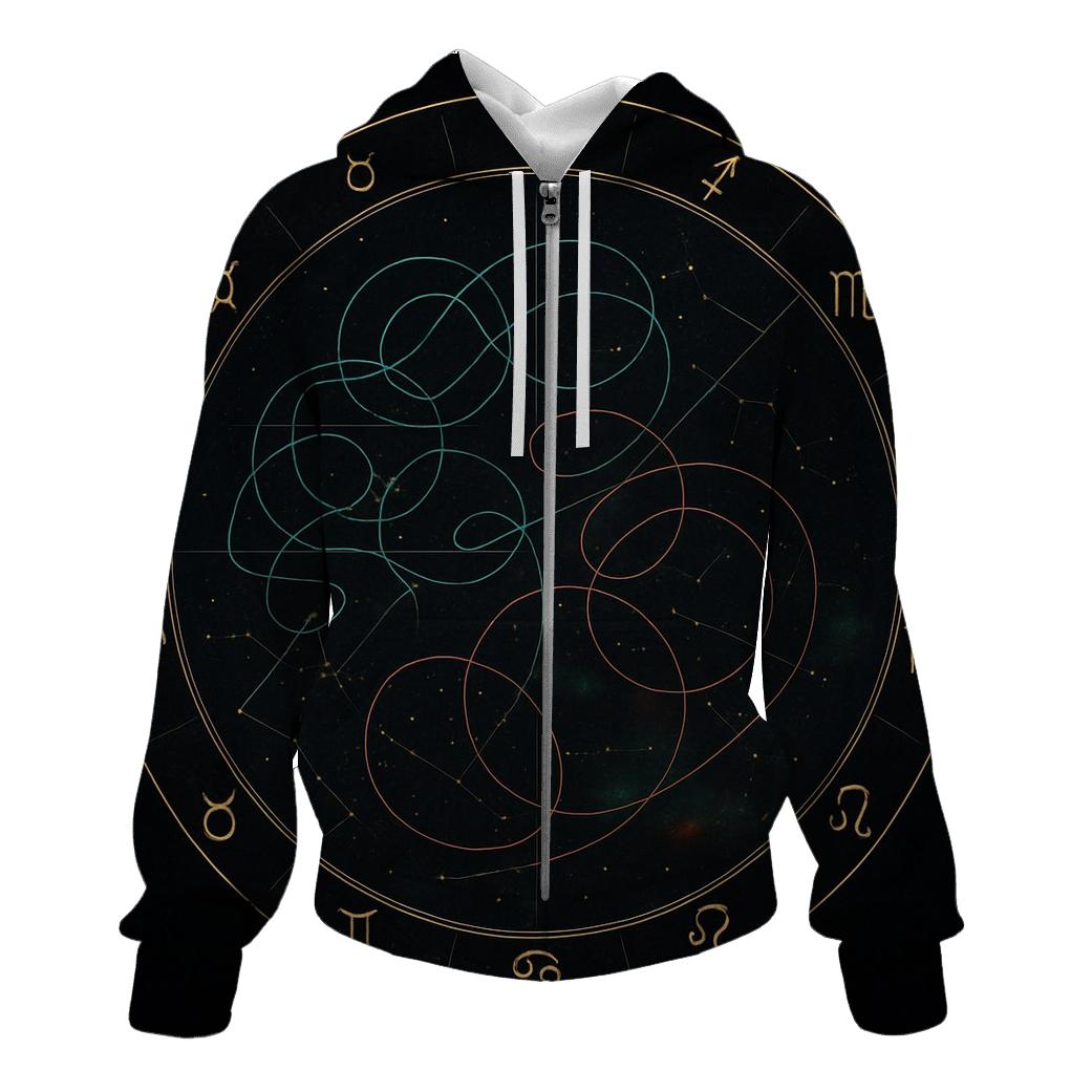Zodiac Wheel Of Retrograde Paths heavyweight hoodies
