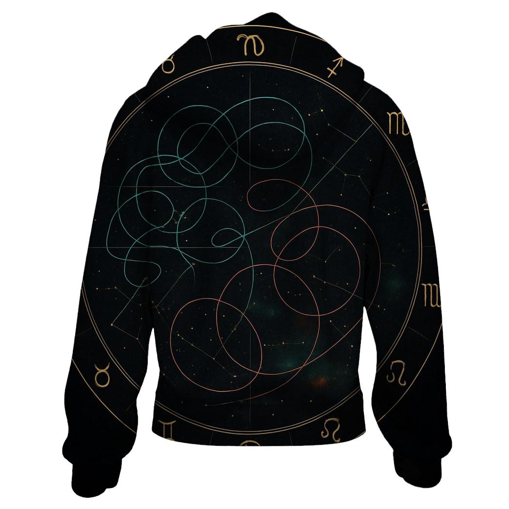 Zodiac Wheel Of Retrograde Paths heavyweight hoodies