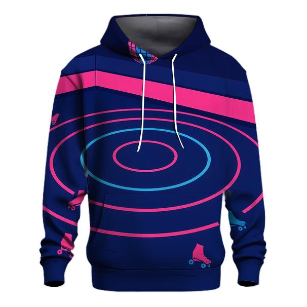Neon Roller Rink Swirl graphic hoodies