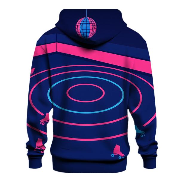Neon Roller Rink Swirl graphic hoodies
