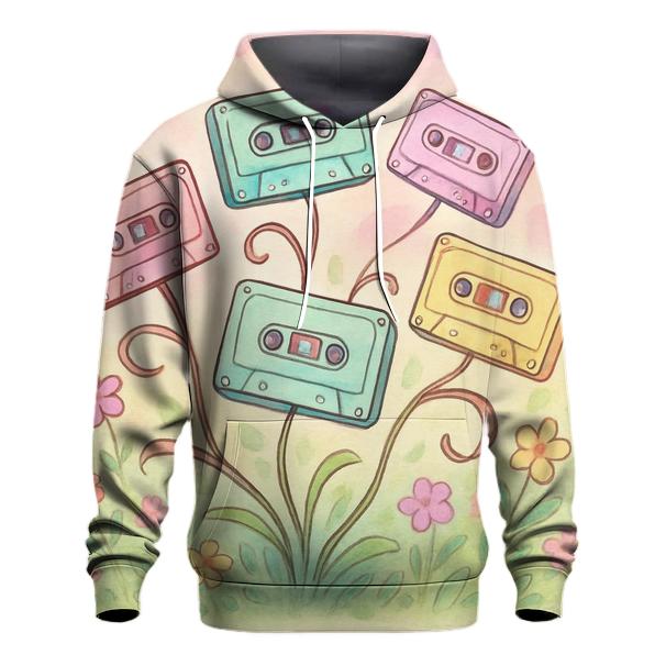 Pastel Cassette Garden hoodie trends
