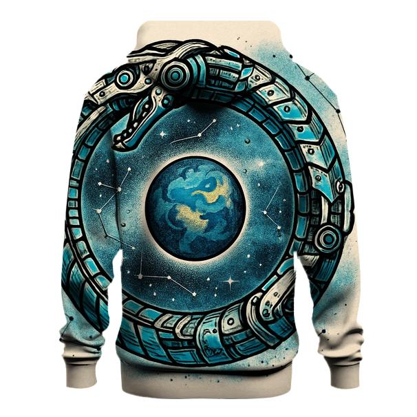 Celestial Circuit Ouroboros hoodies fashion