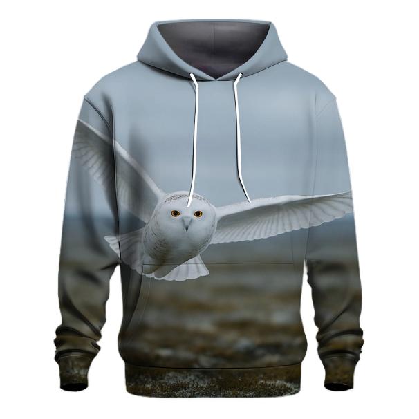 Snowy Owl Over Tundra hoodie trends