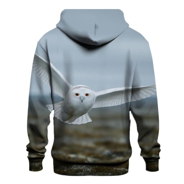 Snowy Owl Over Tundra hoodie trends