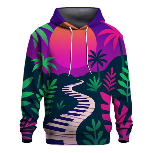 Retro Synth Jungle designer hoodies