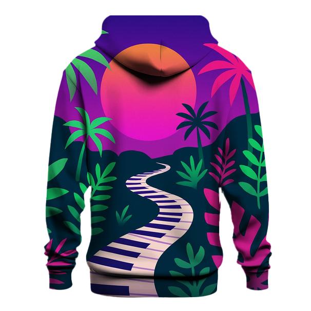 Retro Synth Jungle designer hoodies