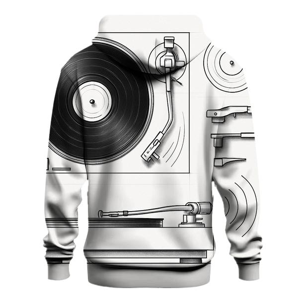 Monochrome Turntable Blueprint hoodie styles