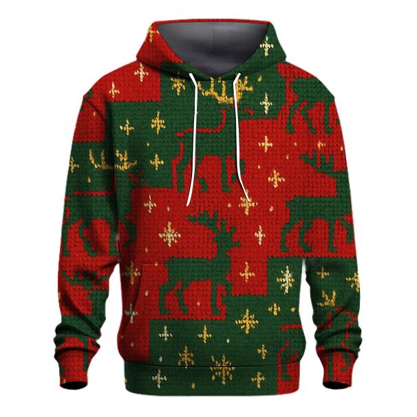 Tinsel Reindeer Staircase Design hoodie trends