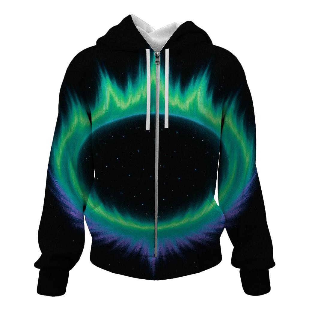 Aurora Oval Night Crown printed hoodies