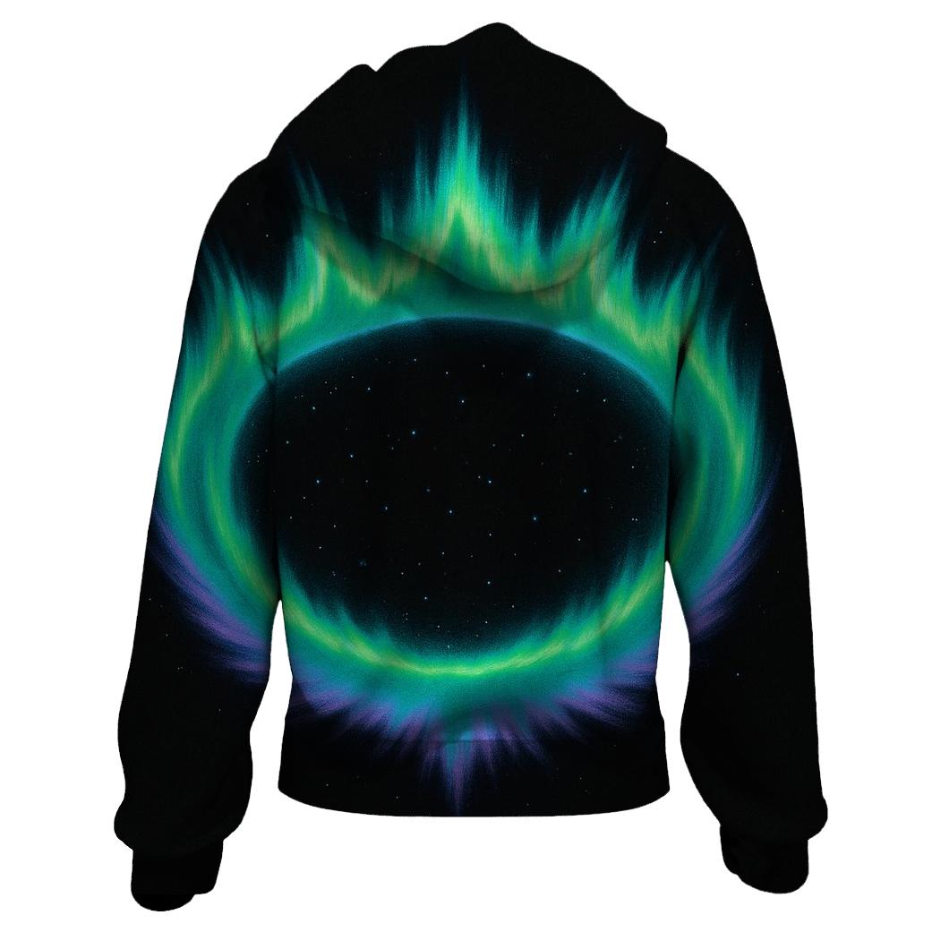 Aurora Oval Night Crown printed hoodies