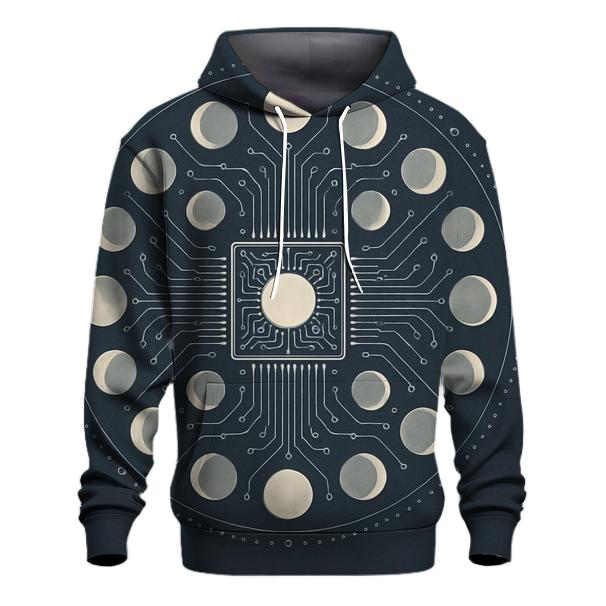 Lunar Circuit Mandala heavyweight hoodies