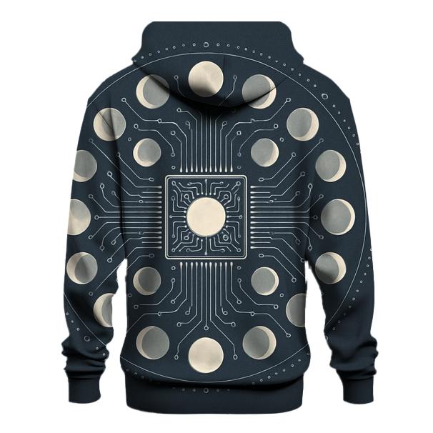 Lunar Circuit Mandala heavyweight hoodies