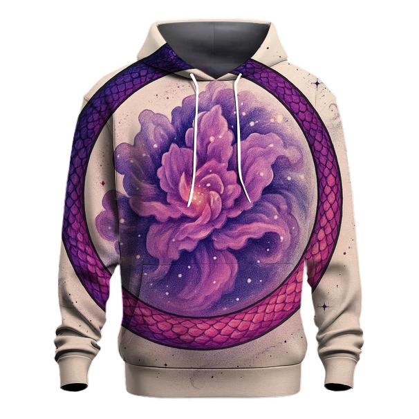 Nebula Bloom Ouroboros embroidered hoodies