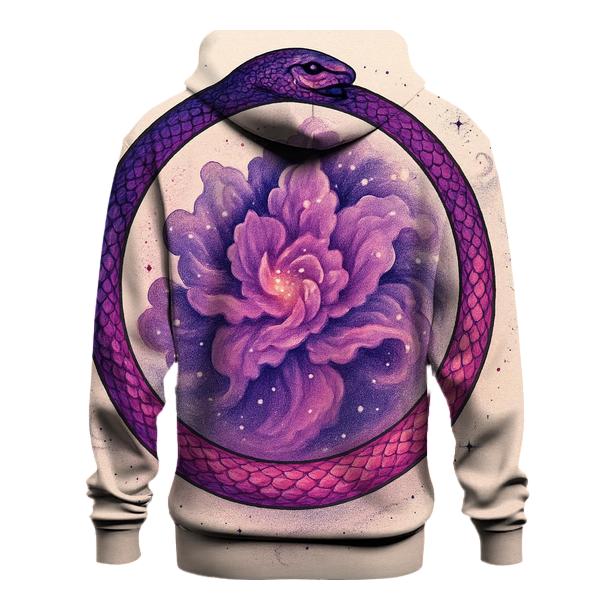 Nebula Bloom Ouroboros embroidered hoodies