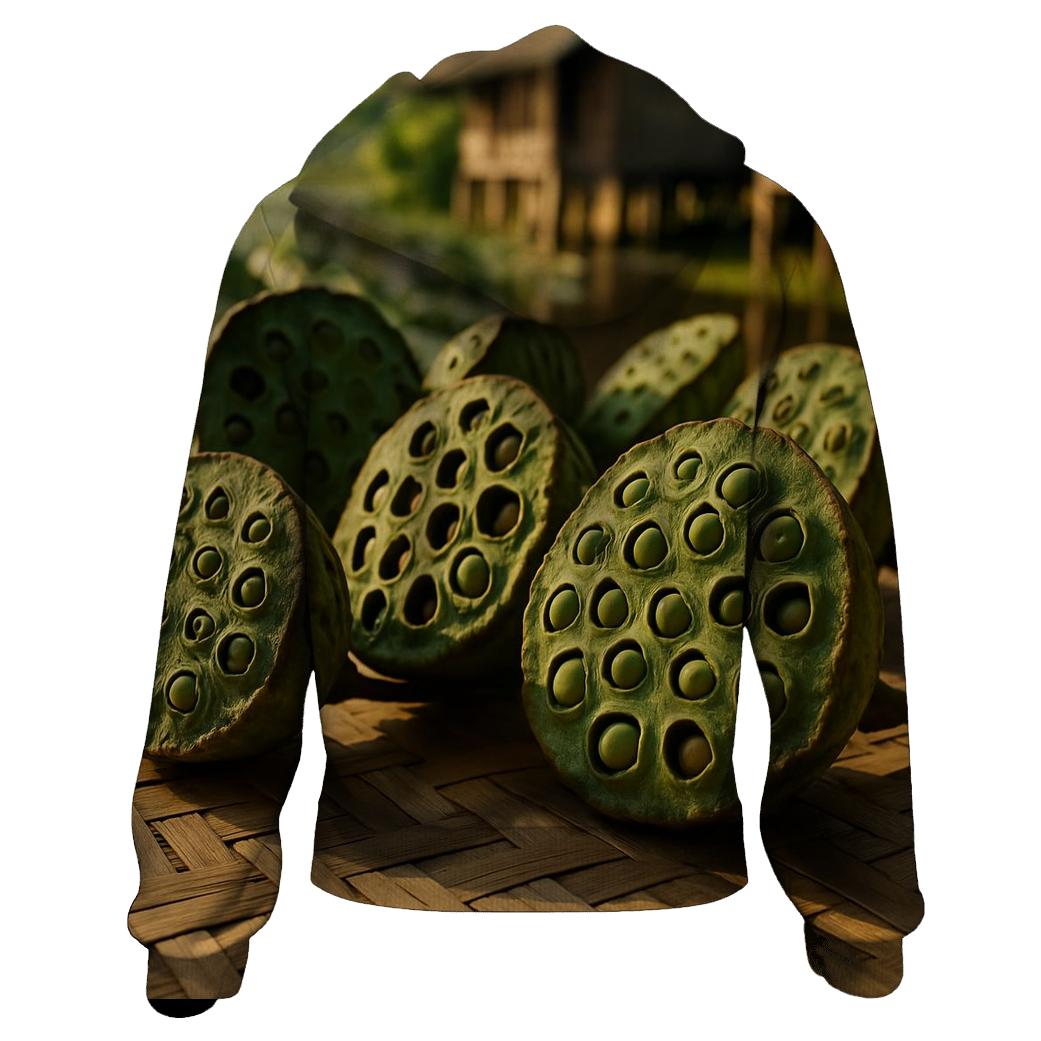 Lotus Seeds Drying On Bamboo Mat hoodie designs