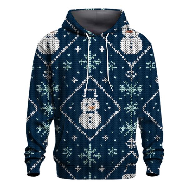 Snowman Lantern Lattice Design printed hoodies