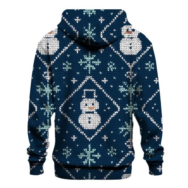 Snowman Lantern Lattice Design printed hoodies