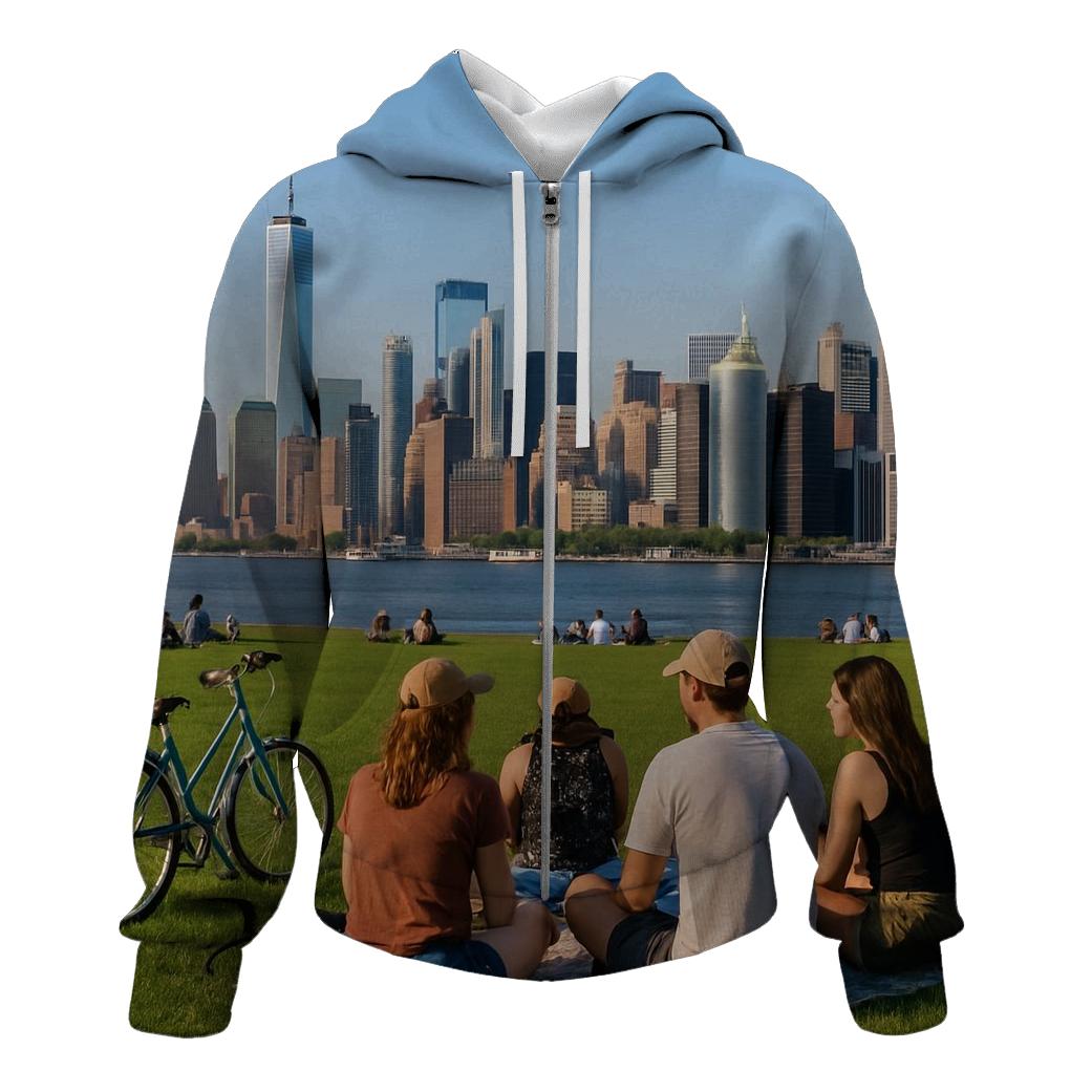 Governors Island Picnic With Financial District Skyline hoodie styles