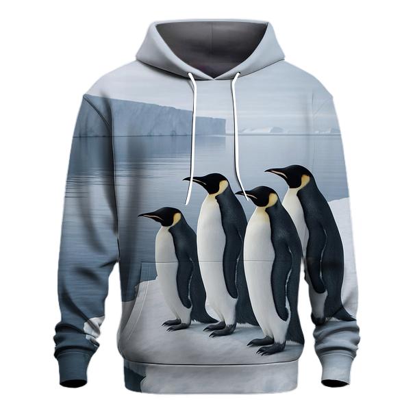Emperor Penguins On Sea Ice Edge premium hoodies