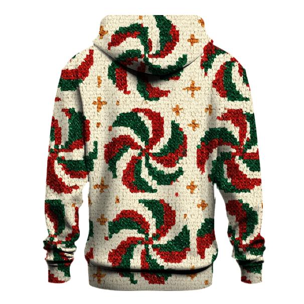 Candy Cane Spiral Quilt Design hoodies fashion