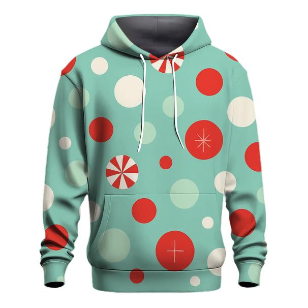 Peppermint Snowfall Circles custom hoodies