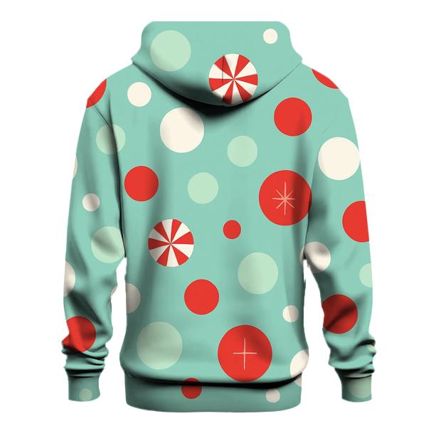 Peppermint Snowfall Circles custom hoodies