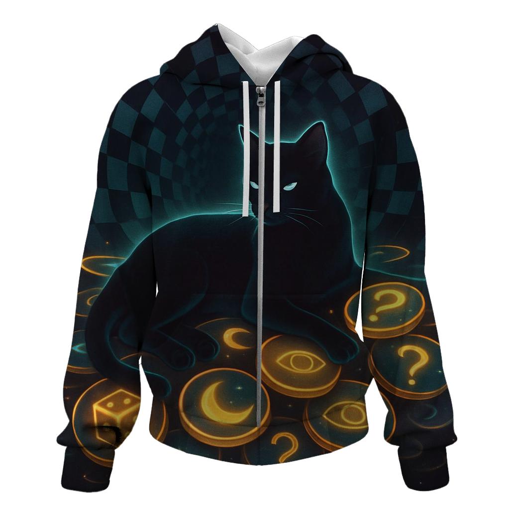 Cat Of Quantum Coins designer hoodies