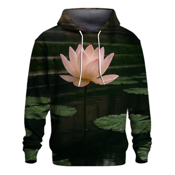 Monsoon Lotus At Temple Pond Edge lightweight hoodies