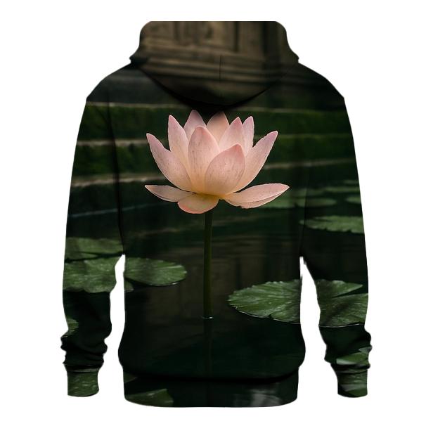 Monsoon Lotus At Temple Pond Edge lightweight hoodies