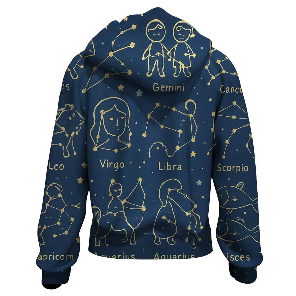 Childs Zodiac Story Sky Mural pullover hoodies