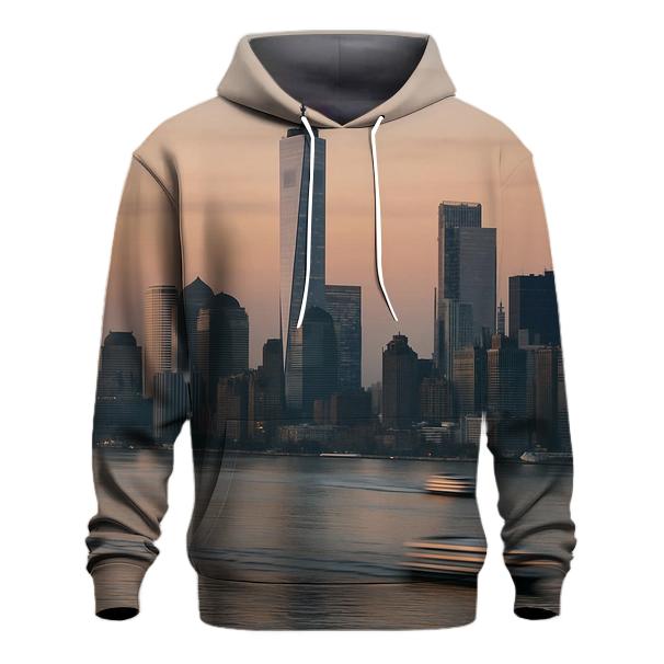 Harbor Dawn Over Lower Manhattan graphic hoodies