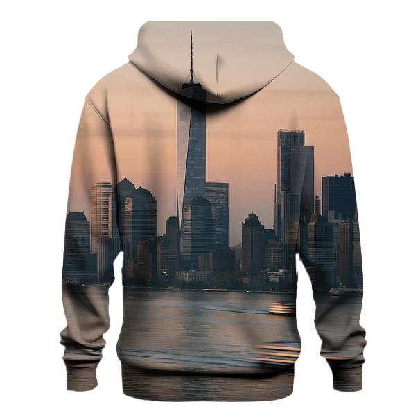 Harbor Dawn Over Lower Manhattan graphic hoodies