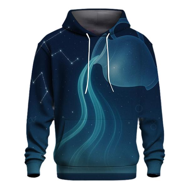 Luminous Aquarius Star Cascade custom hoodies