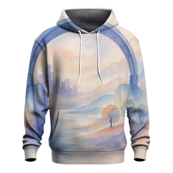 Watercolor Headphone Daydream hoodie designs
