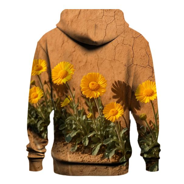 Desert Marigolds Along Adobe Wall premium hoodies