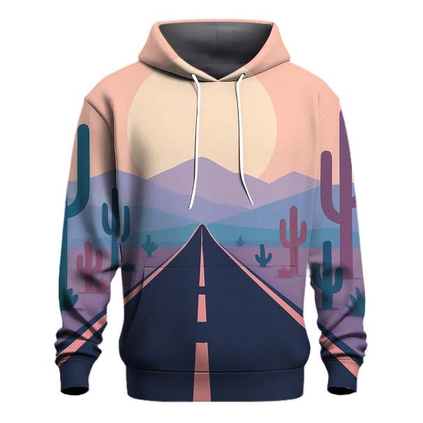 Vaporwave Desert Drive lightweight hoodies