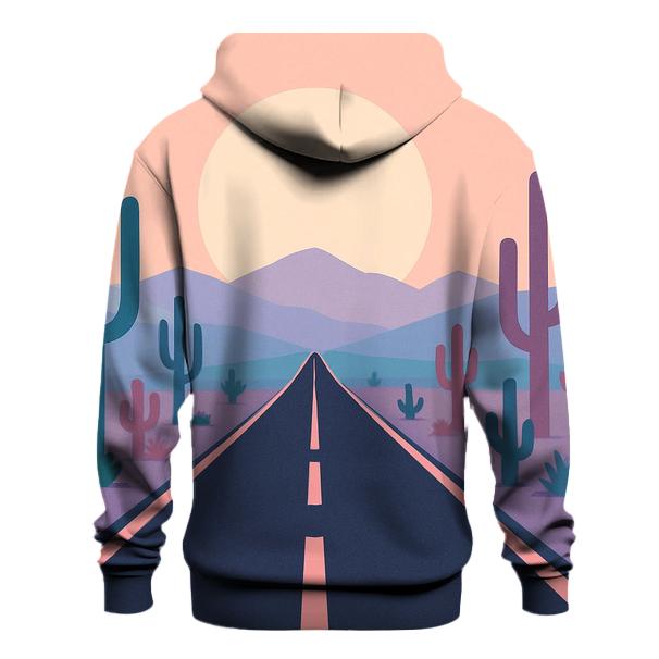 Vaporwave Desert Drive lightweight hoodies
