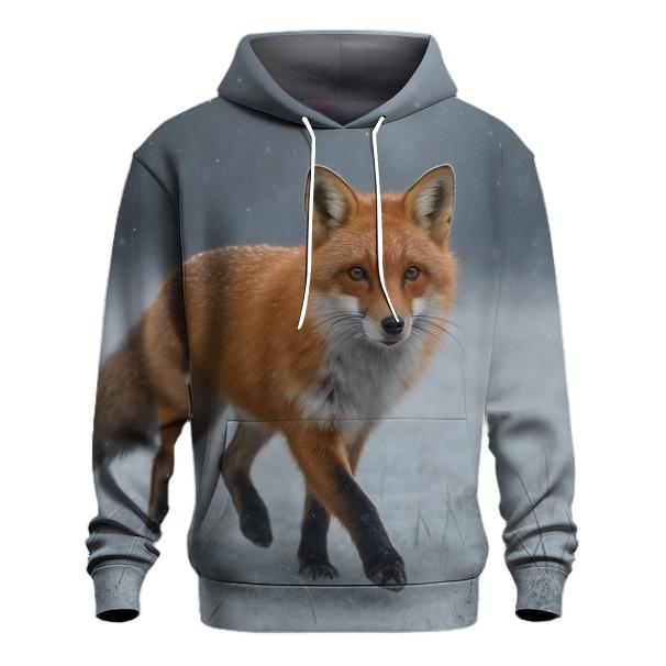 Red Fox In Winter Meadow pullover hoodies