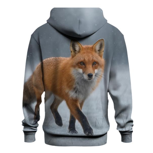 Red Fox In Winter Meadow pullover hoodies