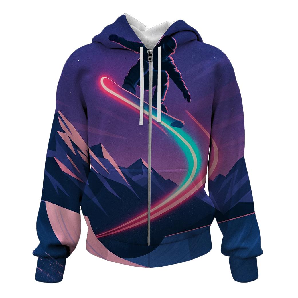 Snowboard Halfpipe Neon Rush hoodie trends