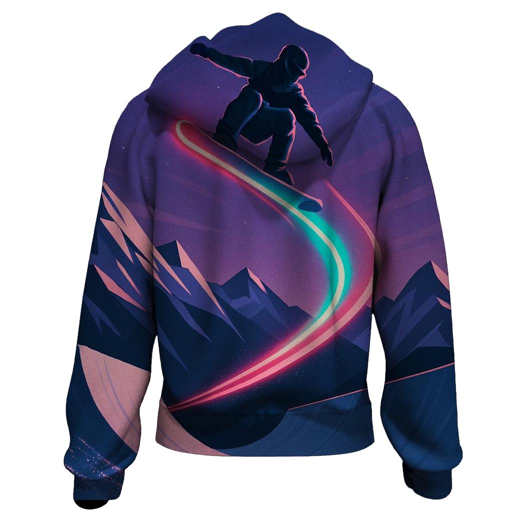 Snowboard Halfpipe Neon Rush hoodie trends