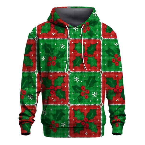 Holly Confetti Checkerboard Design designer hoodies